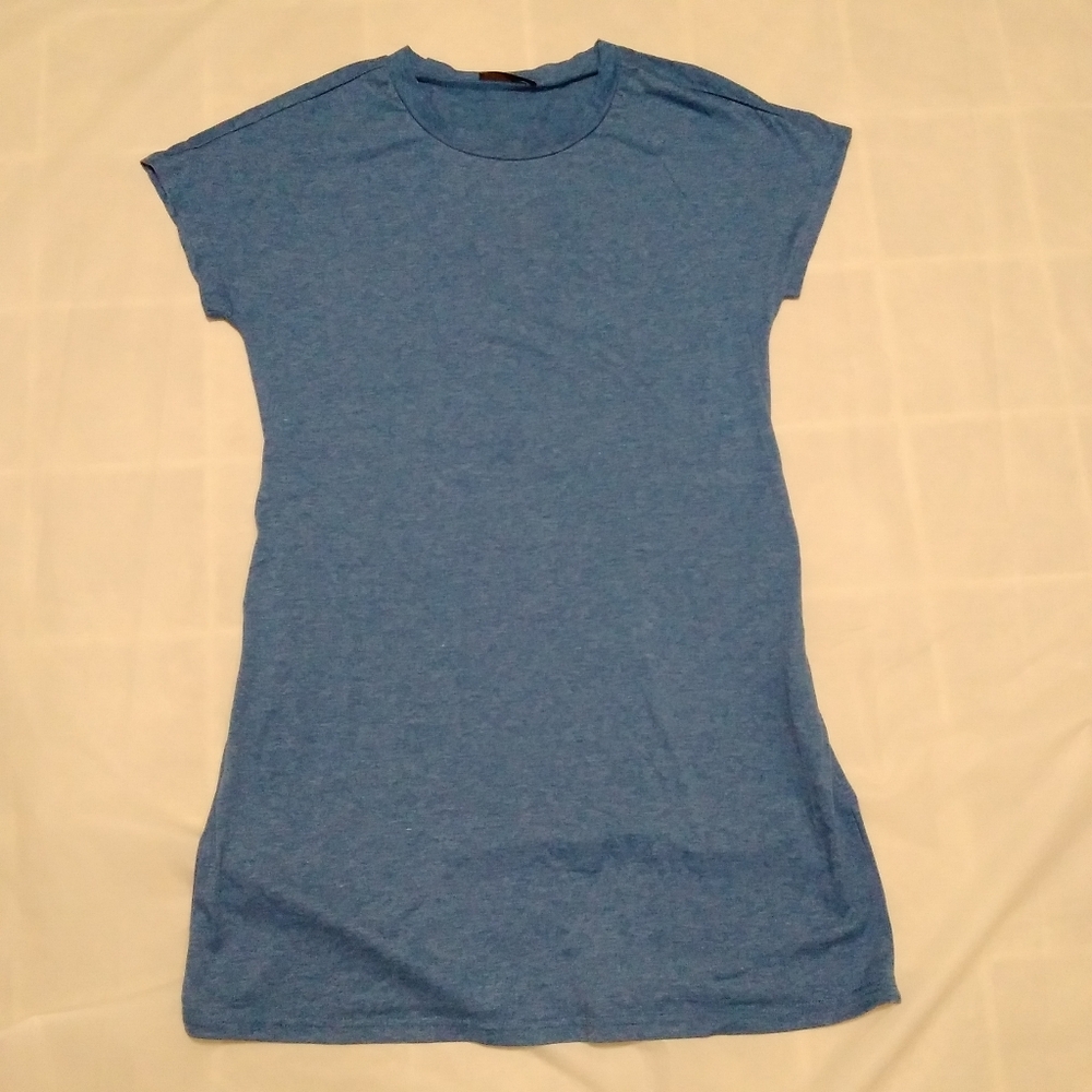 Shein Tshirt Dress Pockets Cobalt Blue Small EXCELLENT